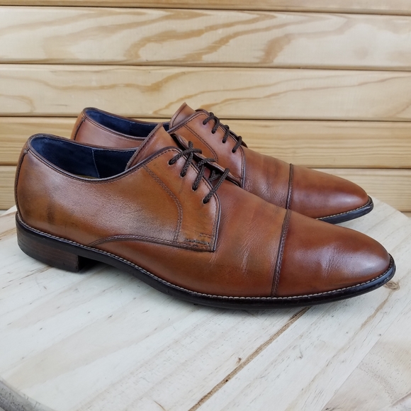Cole Haan | Shoes | Cole Haan Mens Lenox Hill Leather Cap Toe Oxford Shoes 5m Tan C11632 Laceup 
